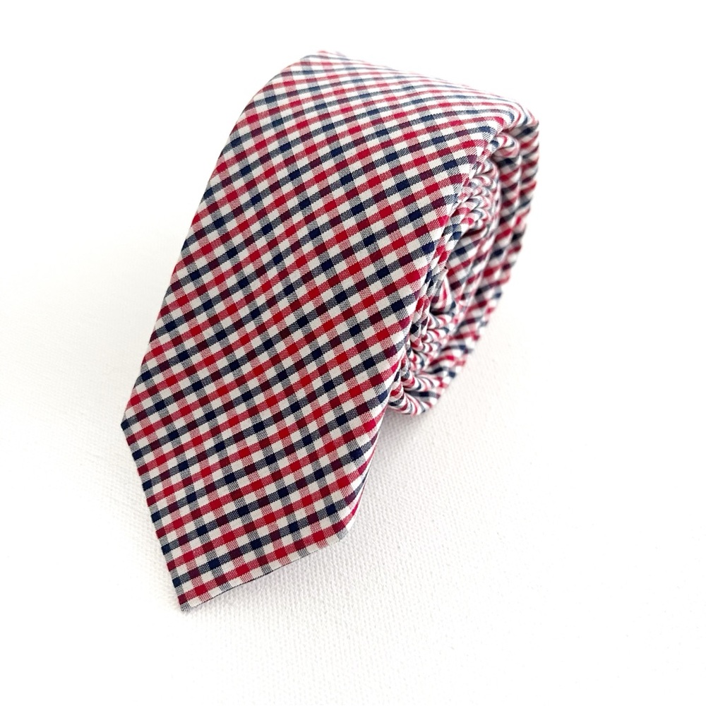 Banana Republic Factory Plaid Skinny Tie in Cotton